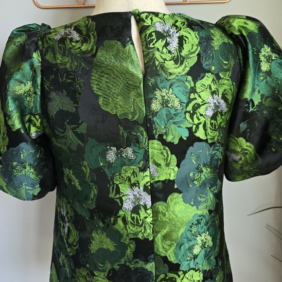 Tuckernuck, New Pomander Place Lyla Green Jacquard Floral Blouse Top SZ Small - Picture 11 of 15